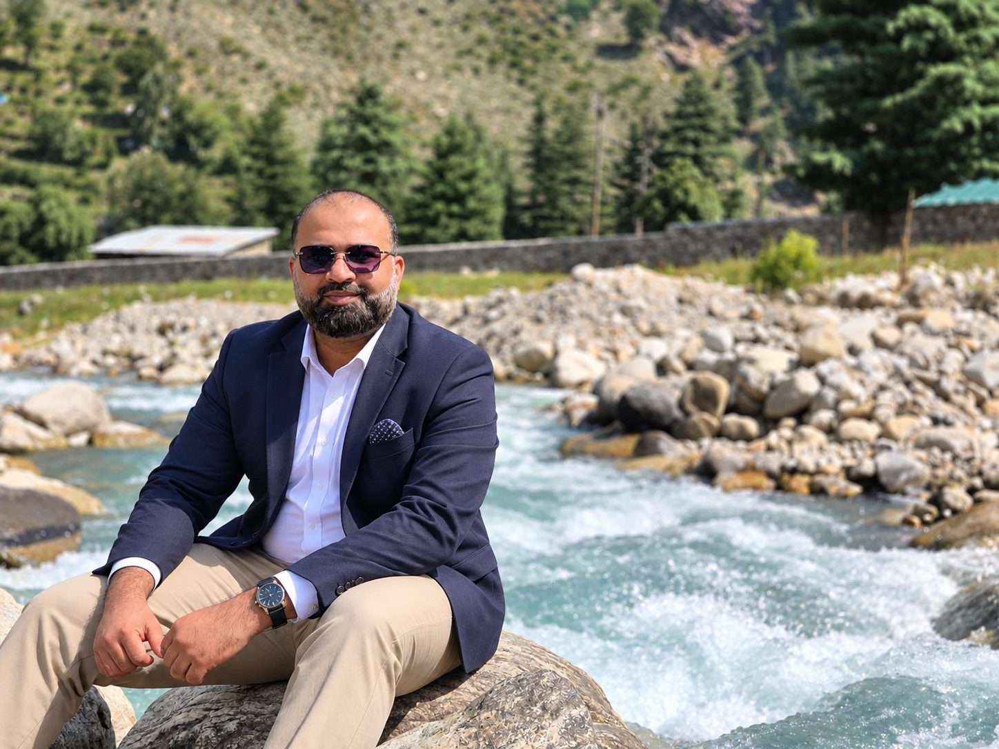 Qais Muhammad Yasir on a trip to the mountains